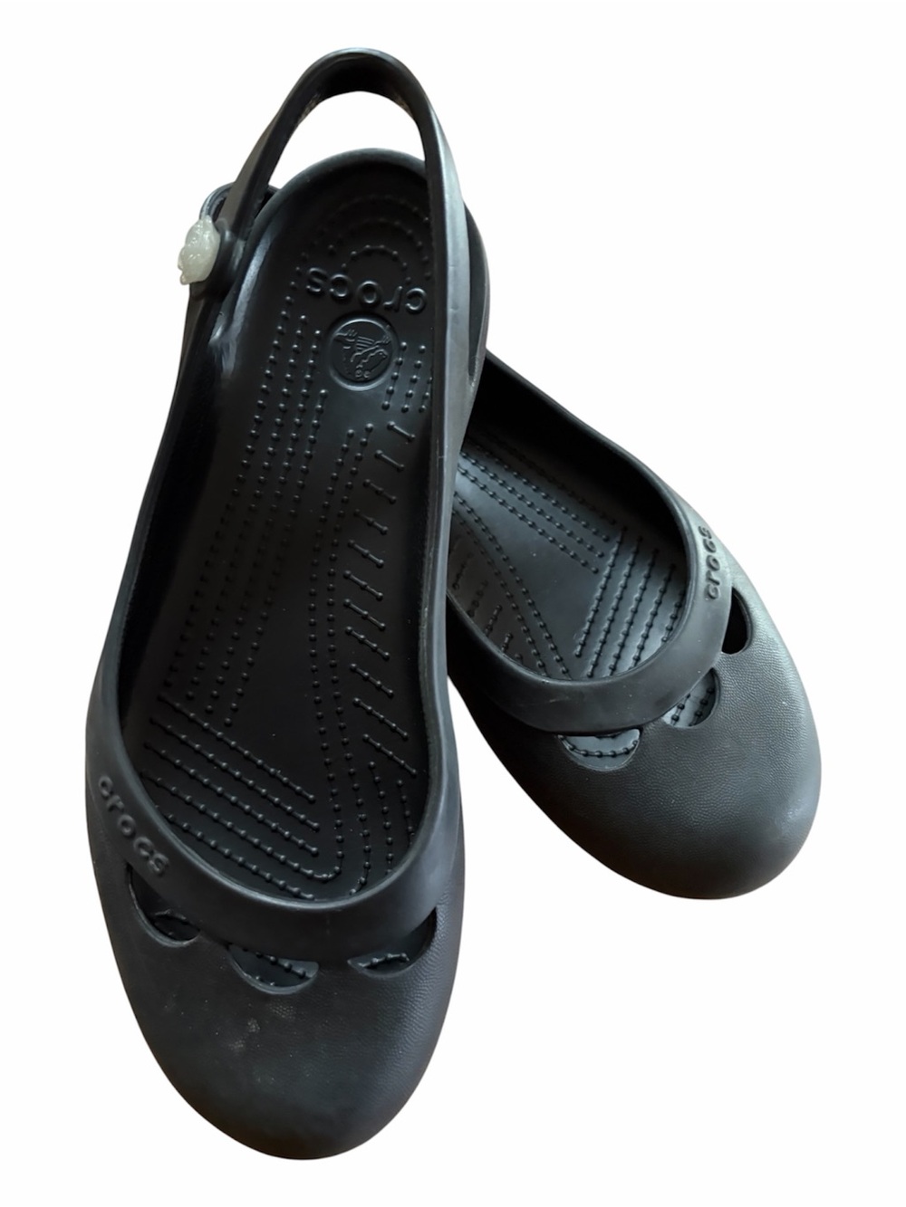 CROCS Women's Black Jayna Mary Jane Style Ballet Flats